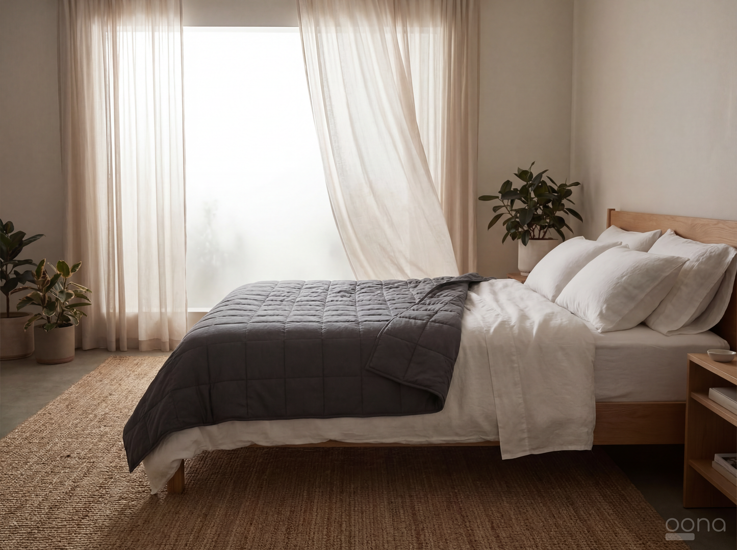 Couverture lestée OONA® – Le poids du calme