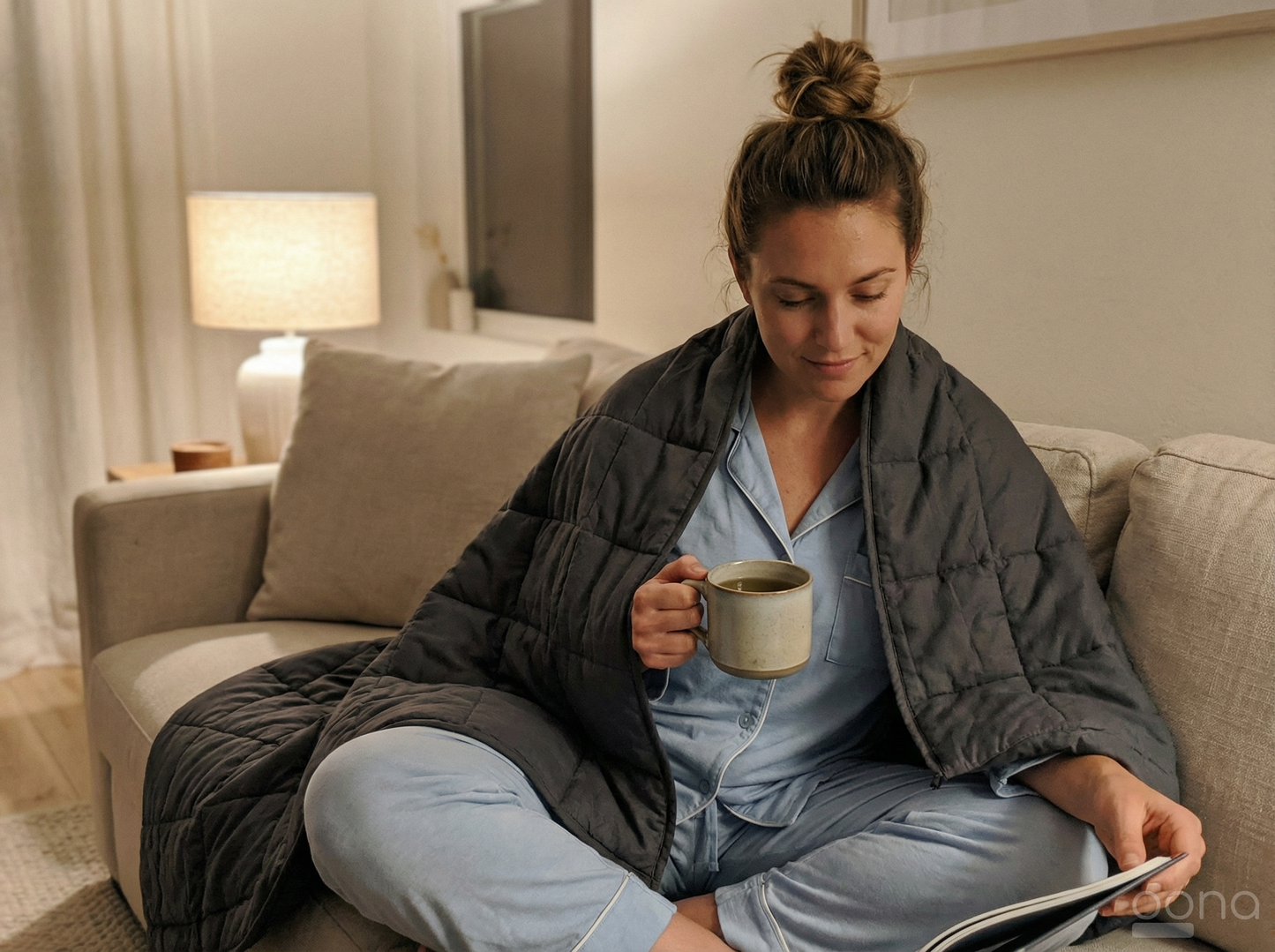 Couverture lestée OONA® – Le poids du calme