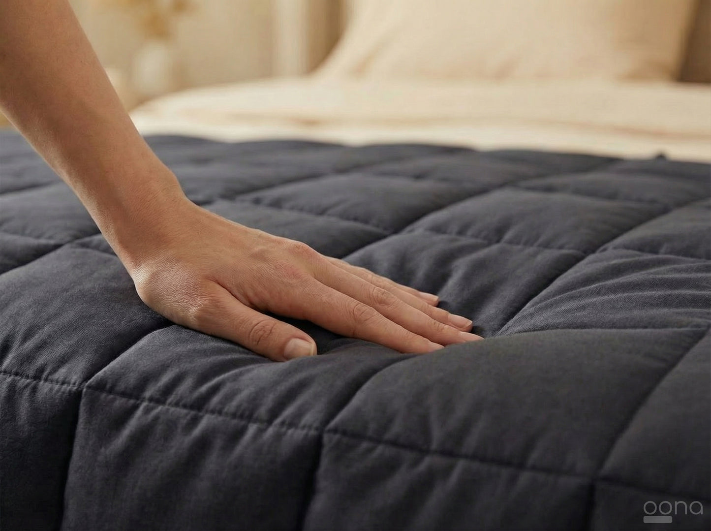 Couverture lestée OONA® – Le poids du calme